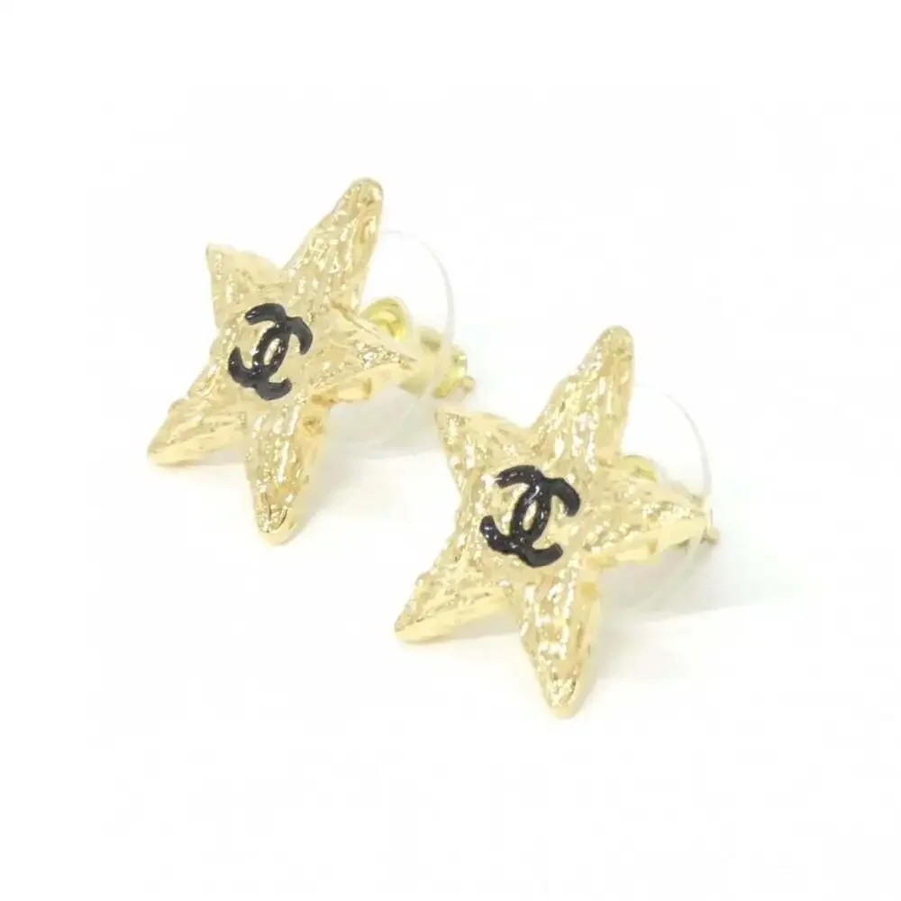 CHANEL Black Earrings